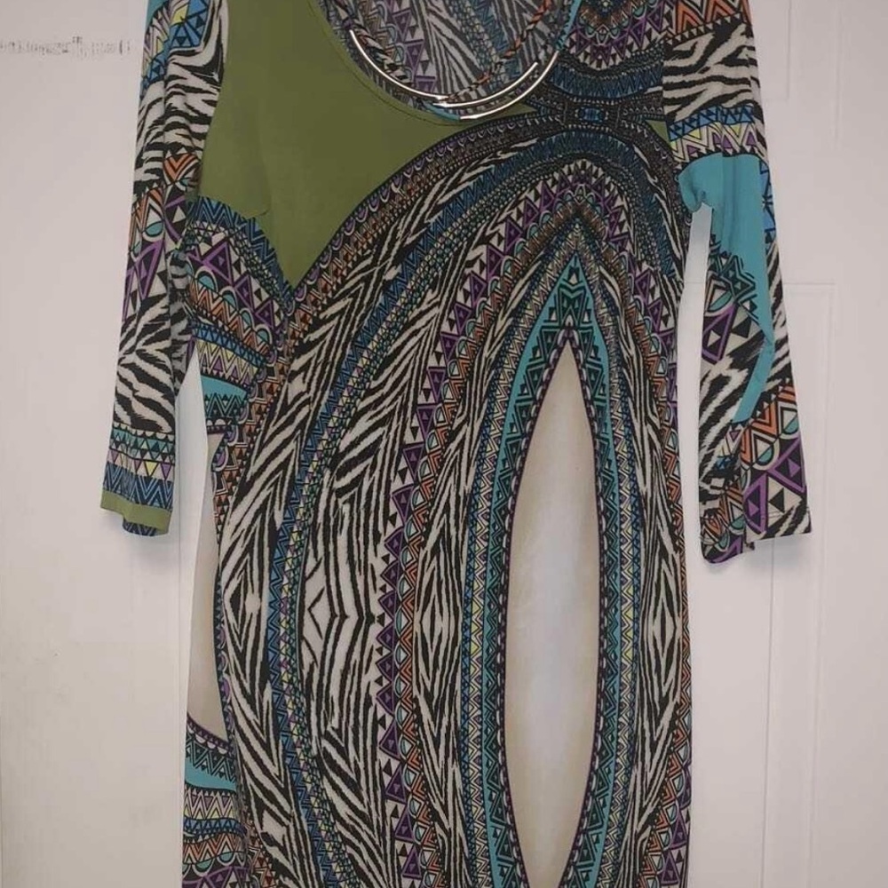 Enfocus Studio Multicolor Long Sleeve Dress.